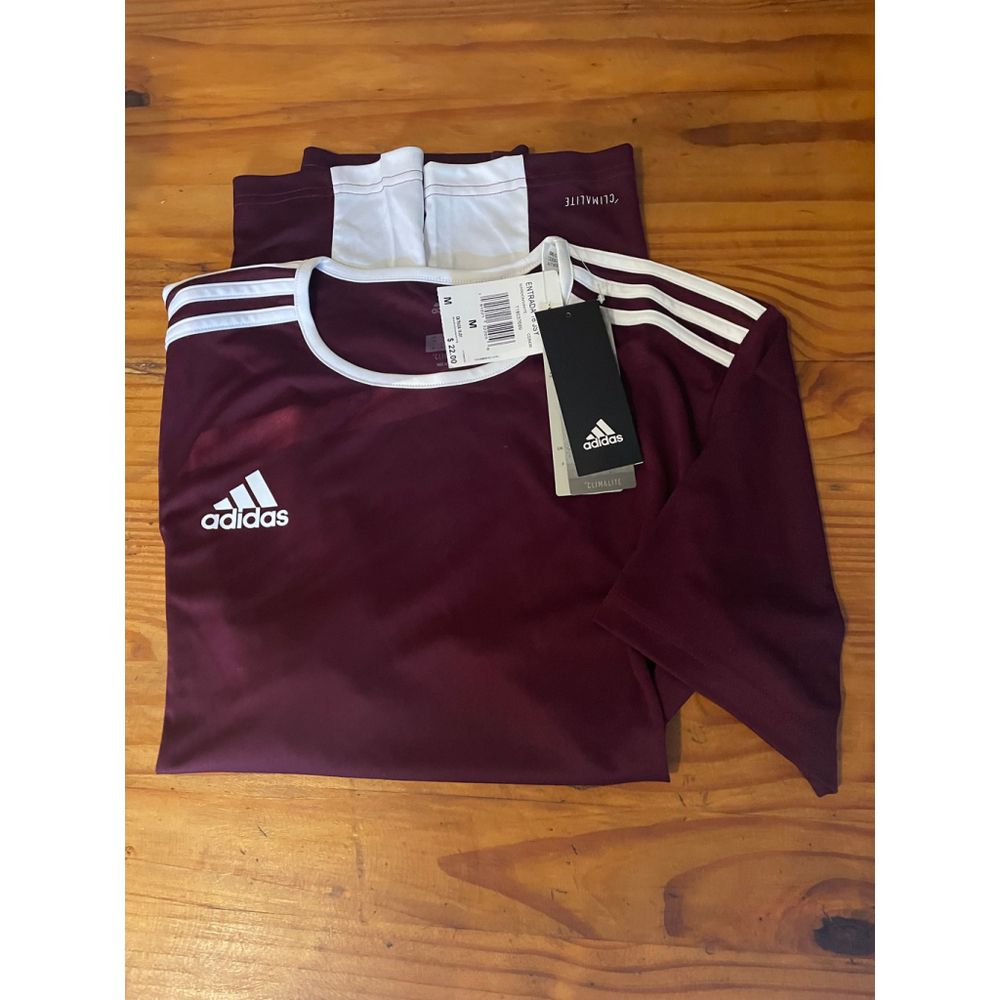 Men's Adidas Maroon White Entrada 18 Jersey Climalite